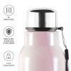 Milton Steel Marble 900 Leak Proof, Hot and Cold, Wide Mouth and Easy to Open Insulated Inner Steel Outer Plastic Water Bottle, 630 ml, Pink, School | Office | Travel Bottle