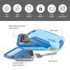 MILTON More Meal Large Steel Kids Lunch Box, Inner Stainless Steel Insulated Containers with Clip Lock Lid, 770ml and 175 ml, Airtight, Leakproof, for School and Picnic, Blue