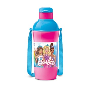 Milton Steel Barbie 600 Insulated Inner Stainless Steel Kids Water Bottle, 390 ml, Cherry Pink and Blue | PU Insulated | Hot and Cold | Easy to Carry | Leak Proof