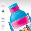 Milton Steel Barbie 600 Insulated Inner Stainless Steel Kids Water Bottle, 390 ml, Cherry Pink and Blue | PU Insulated | Hot and Cold | Easy to Carry | Leak Proof