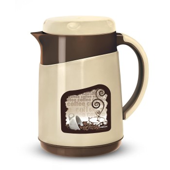 Milton Viva Tuff 500 Insulated Jug, 500 ml, Brown | Food Grade | Easy Grip | Hot and Cold | Leak Proof | Odour Proof | Light Weight