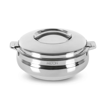 MILTON Sphere 1500 Stainless Steel Casserole, 1.69 Litre, Silver | Double Walled | PU Insulated | Hot and Cold | Food Grade | Easy to Lift Handle | Hygienic
