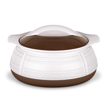 MILTON Adore 1500 Insulated Casserole, 1.25 litres, White | BPA Free | Food Grade | Hot and Cold