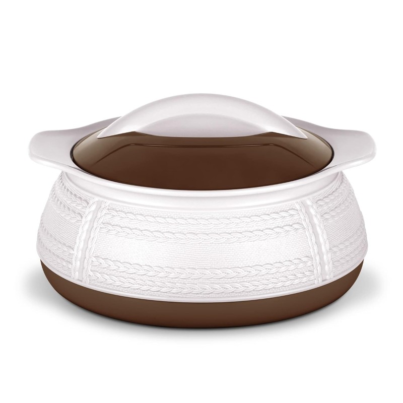 MILTON Adore 1500 Insulated Casserole, 1.25 litres, White | BPA Free | Food Grade | Hot and Cold