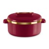 MILTON Curve 1500 Inner Stainless Steel Casserole, 1300 ml, Maroon | BPA Free | Food Grade | Easy to Carry | Easy to Store | Chapati | Roti | Curd Maker