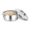 MILTON Empress 1500 Stainless Steel Casserole, 1500 ml, Silver | Double Walled | PU Insulated | Hot and Cold | Food Grade | Easy to Lift Handle | Hygienic | Odourless