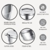 MILTON Empress 1500 Stainless Steel Casserole, 1500 ml, Silver | Double Walled | PU Insulated | Hot and Cold | Food Grade | Easy to Lift Handle | Hygienic | Odourless