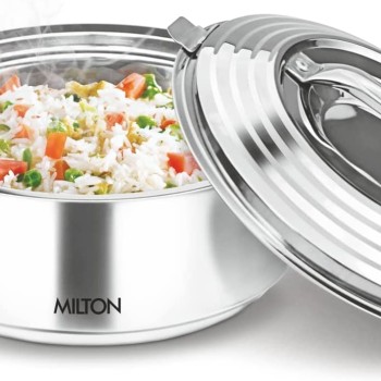 Milton Galaxia Stainless Steel Casserole, 2.5 litres, Silver