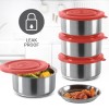 MILTON Ambition 4 Stainless Steel Tiffin, 4 Containers, 300 ml Each with Jacket, Red | Light Weight | Easy to Carry | Leak Proof | Food Grade | Odour Proof MILTON Ambition 4 Stainless Steel Tiffin, 4 Containers, 300 ml Each with Jacket, Red | Light Weight | Easy to Carry | Leak Proof | Food Grade | Odour Proof