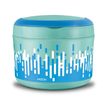 Milton Big Bite Insulated Inner Stainless Steel Tiffin Box with Additional Plate and handle, 900 ml, Aqua Green| BPA Free | Food Grade | Easy to Carry | Easy to Clean