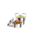 Milton Glint 3 Thermosteel Insulated Stainless Steel Tiffin Box, 900 ml, Steel Plain