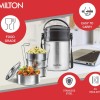 MILTON Steel On 4 Tier Insulated Tiffin Box, Silver