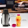 Milton Eiffel 1000 Vacuum Insulated Thermos Flask with Strap to Carry, 910 ml, 24 Hours Hot and Cold Water Bottle for Office, Hiking, Trekking, Travel, Black