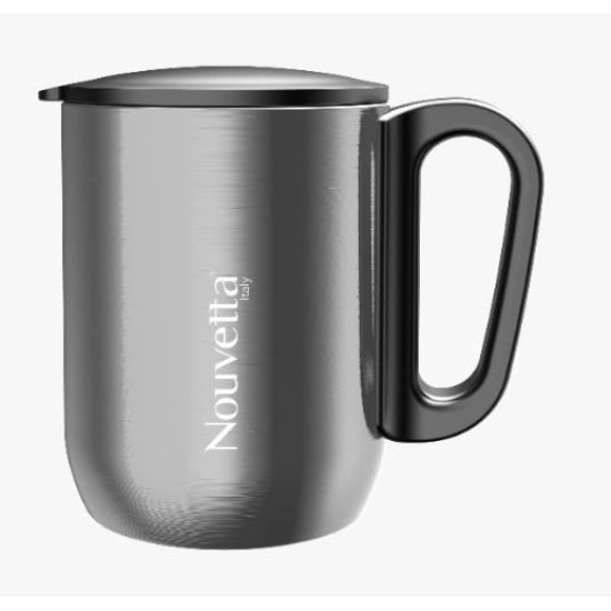 Nouvetta Alpha double wall mug - Steel Carbon Steel Coffee Mug  (220 ml)