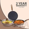 Nouvetta Andria Non-Stick Cookware Set of 5 peices (Dosa Tawa, Kadhai,Frying Pan, Glass Lid,Serving Spoon), Thickness of 3 mm, Coffee Nouvetta Andria Non-Stick Cookware Set of 5 peices (Dosa Tawa, Kadhai,Frying Pan, Glass Lid,Serving Spoon), Thickness of 3 mm, Coffee
