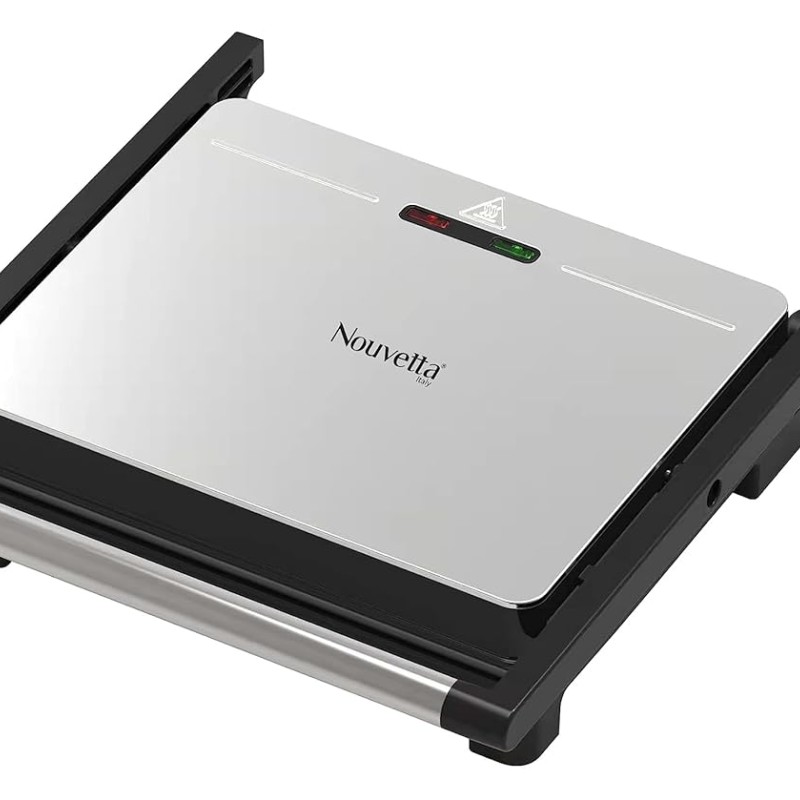 Nouvetta - 4 Slice Super Jumbo Grill Toaster | 180 Degree Cover Open | STEEL Nouvetta - 4 Slice Super Jumbo Grill Toaster | 180 Degree Cover Open | STEEL