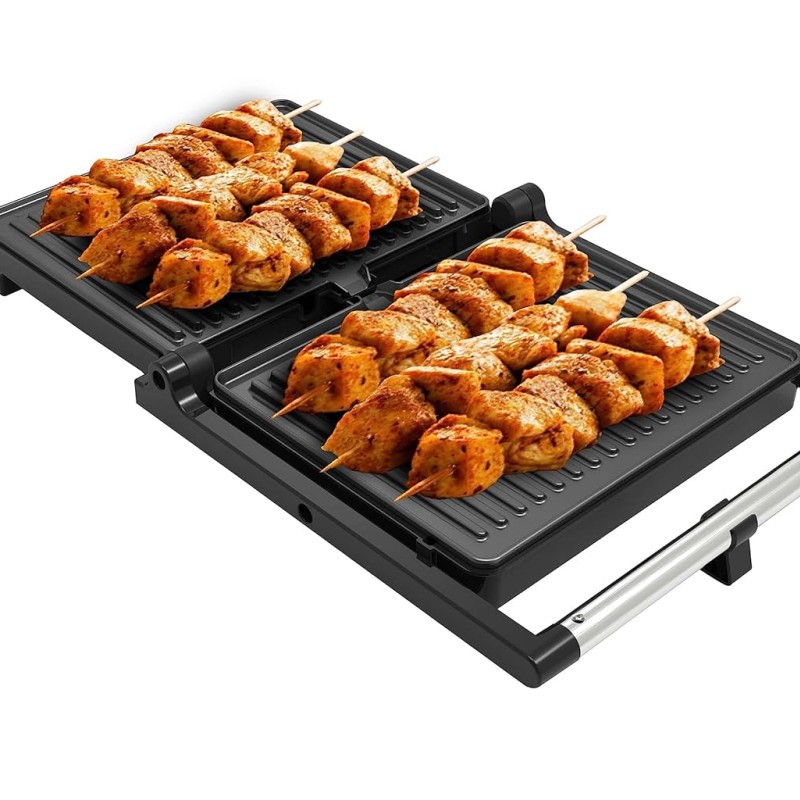 Nouvetta - 4 Slice Super Jumbo Grill Toaster | 180 Degree Cover Open | STEEL Nouvetta - 4 Slice Super Jumbo Grill Toaster | 180 Degree Cover Open | STEEL