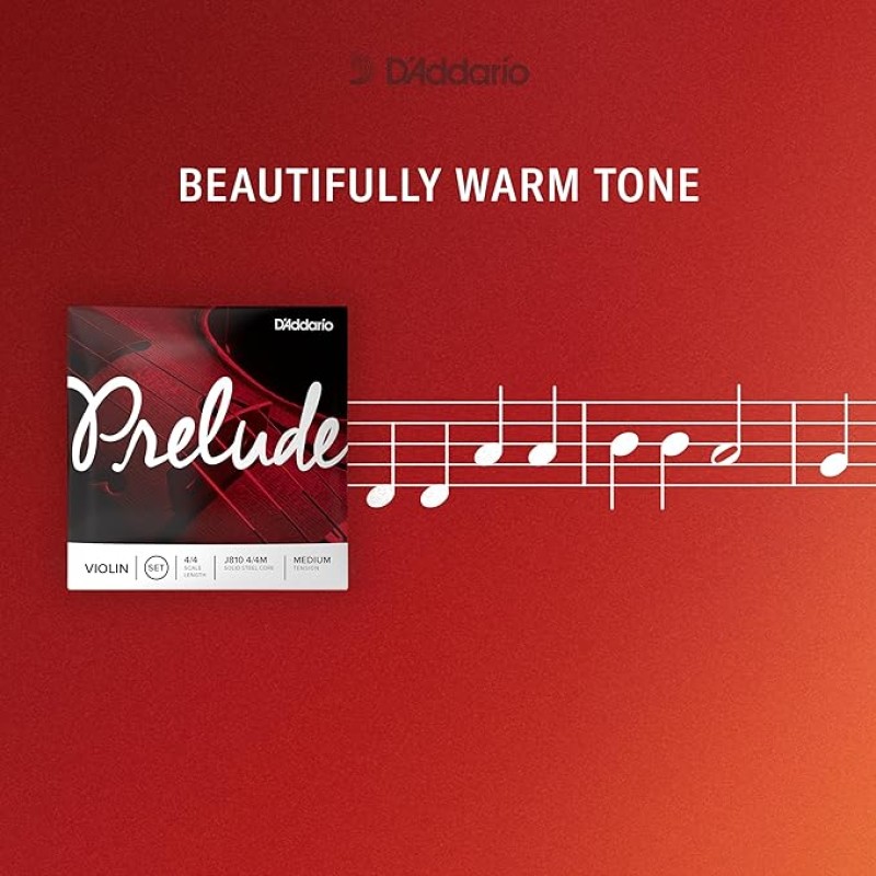 D'Addario J811 Prelude Medium Tension Violin 4/4 Scale Single E String