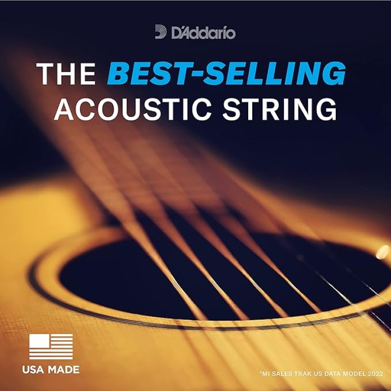 D'Addario EJ26 Acoustic 11-52 Custom Light Guitar Strings made of Phosphor Bronze for Warm, Bright & Balanced Tone D'Addario EJ26 Acoustic 11-52 Custom Light Guitar Strings made of Phosphor Bronze for Warm, Bright & Balanced Tone