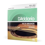 D'Addario EZ920 85/15 Bronze Medium Light Acoustic Guitar Strings D'Addario EZ920 85/15 Bronze Medium Light Acoustic Guitar Strings