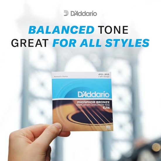 D'Addario EJ16 Acoustic 12-53 Light Guitar Strings