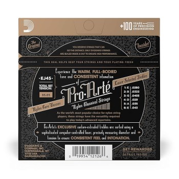 D'Addario EJ45 Pro-Arte Nylon Normal Tension Classical Guitar Strings D'Addario EJ45 Pro-Arte Nylon Normal Tension Classical Guitar Strings