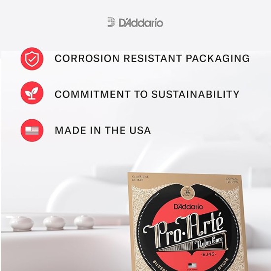 D'Addario EJ45 Pro-Arte Nylon Normal Tension Classical Guitar Strings