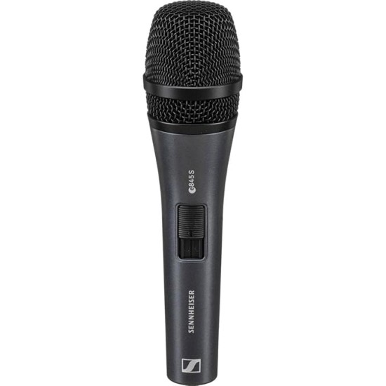 Sennheiser e 845‑S Supercardioid Dynamic Vocal Microphone | On/Off Switch | Excellent Feedback Rejection | Rugged Metal Design | Ideal for Live Performances, Presentations & Broadcast