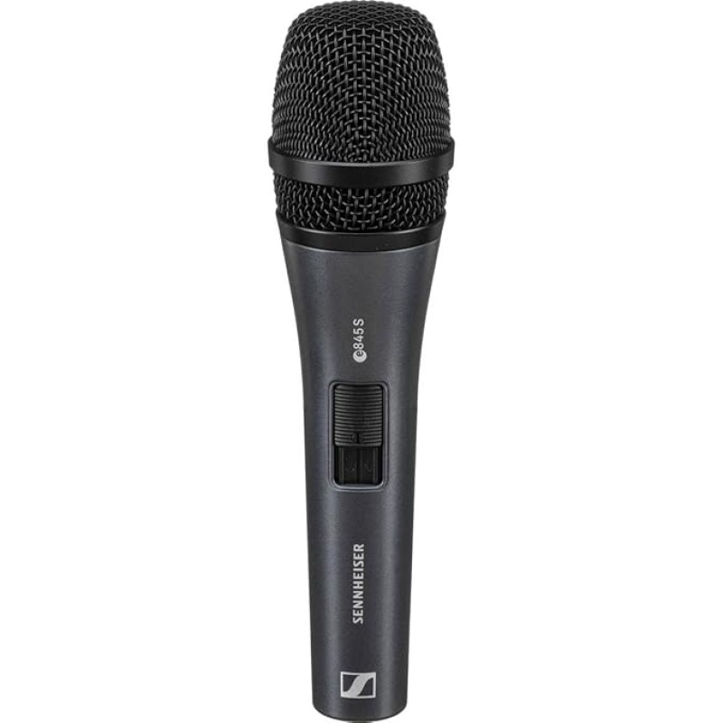 Sennheiser e?845?S Supercardioid Dynamic Vocal Microphone | On/Off Switch?| Excellent Feedback Rejection | Rugged Metal Design?|?Ideal for Live Performances, Presentations & Broadcast