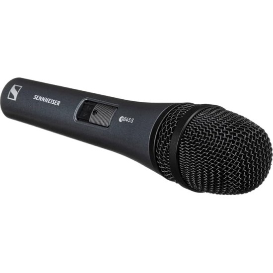 Sennheiser e 845‑S Supercardioid Dynamic Vocal Microphone | On/Off Switch | Excellent Feedback Rejection | Rugged Metal Design | Ideal for Live Performances, Presentations & Broadcast