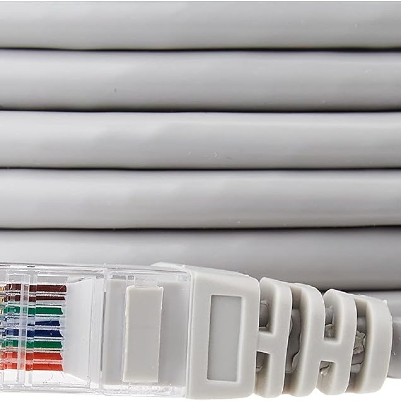 Amazon Basics RJ45 Cat-5e Network Ethernet Patch/LAN Cable for Router – 50 Feet (15.2 Meters), White