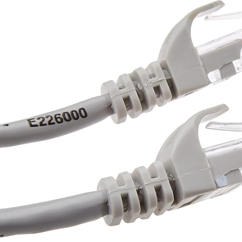 Amazon Basics RJ45 Cat-5e Network Ethernet Patch/LAN Cable for Router – 50 Feet (15.2 Meters), White