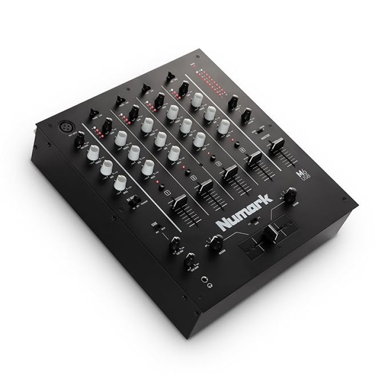 Numark M6 USB | 4-Channel Dj Mixer With On Board Interface With On-Board Audio Interface, 3-Band EQ, Club-Ready Inputs, Microphone Input And Replaceable Crossfader With Slope Control Black Numark M6 USB | 4-Channel Dj Mixer With On Board Interface With On-Board Audio Interface, 3-Band EQ, Club-Ready Inputs, Microphone Input And Replaceable Crossfader With Slope Control Black