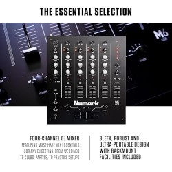 Numark M6 USB | 4-Channel Dj Mixer With On Board Interface With On-Board Audio Interface, 3-Band EQ, Club-Ready Inputs, Microphone Input And Replaceable Crossfader With Slope Control Black Numark M6 USB | 4-Channel Dj Mixer With On Board Interface With On-Board Audio Interface, 3-Band EQ, Club-Ready Inputs, Microphone Input And Replaceable Crossfader With Slope Control Black