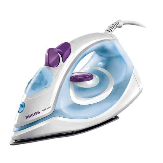 Philips Steam Iron GC1905/21 (World no. 1 Ironing Brand) – Black non-stick soleplate, Powerful 17gm/min steam output & 1300 W Quick heat-up