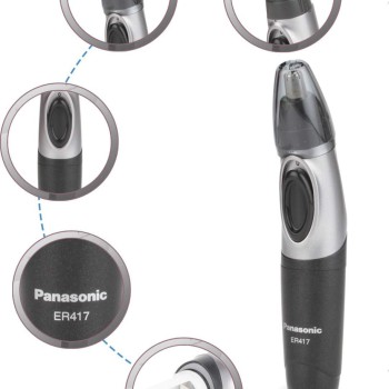 Panasonic ER417K44B Cordless Nose and Hair Battery Operated Ergonomic Design Trimmer for Men, Black Panasonic ER417K44B Cordless Nose and Hair Battery Operated Ergonomic Design Trimmer for Men, Black