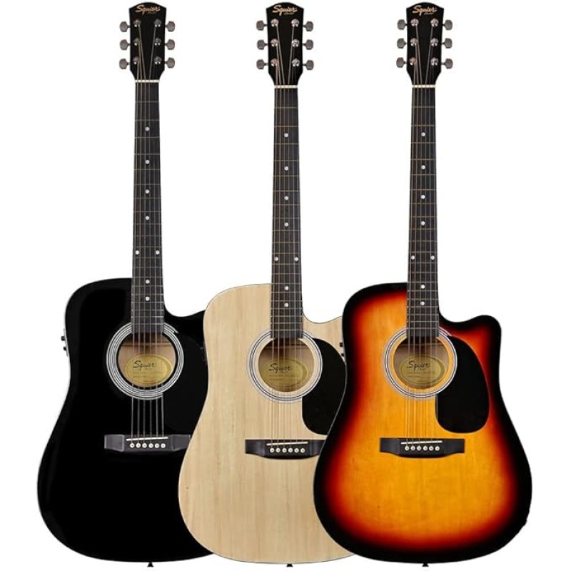 Fender Squier Acoustic Guitar Cutaway Electronics SA-105CE Natural 930307021 Fender Squier Acoustic Guitar Cutaway Electronics SA-105CE Natural 930307021