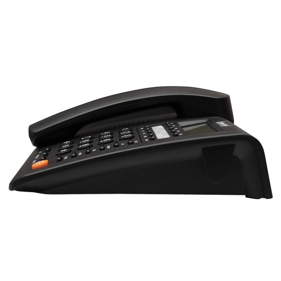 Beetel M59 Caller ID Corded Landline Phone with 16 Digit LCD Display & Adjustable contrast,10 One Touch Memory Buttons,2Ways Speaker Phone,Music On Hold,Solid Build Quality,Classic Design (Black)(M59)