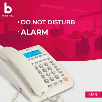Beetel M59 Caller ID Corded Landline Phone with 16 Digit LCD Display & Adjustable contrast,10 One Touch Memory Buttons,2Ways Speaker Phone,Music On Hold,Solid Build Quality,Classic Design (White)(M59) Beetel M59 Caller ID Corded Landline Phone with 16 Digit LCD Display & Adjustable contrast,10 One Touch Memory Buttons,2Ways Speaker Phone,Music On Hold,Solid Build Quality,Classic Design (White)(M59)