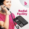 Beetel B11 Corded Landline Phone, Ringer Volume Control, LED for Ring Indication, Wall/Desk Mountable, Classic Design, Clear Call Quality, Mute/Pause/Flash/Redial Function (Made in India)(Black)(B11)