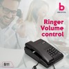 Beetel B11 Corded Landline Phone, Ringer Volume Control, LED for Ring Indication, Wall/Desk Mountable, Classic Design, Clear Call Quality, Mute/Pause/Flash/Redial Function (Made in India)(Black)(B11)