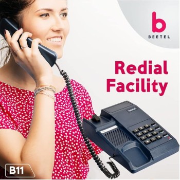 Beetel B11 Corded Landline Phone, Ringer Volume Control, LED for Ring Indication, Wall/Desk Mountable, Classic Design, Clear Call Quality, Mute/Pause/Flash/Redial Function (Made in India)(Blue)(B11) Beetel B11 Corded Landline Phone, Ringer Volume Control, LED for Ring Indication, Wall/Desk Mountable, Classic Design, Clear Call Quality, Mute/Pause/Flash/Redial Function (Made in India)(Blue)(B11)