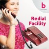 Beetel B11 Corded Landline Phone, Ringer Volume Control, LED for Ring Indication, Wall/Desk Mountable, Classic Design,Clear Call Quality,Mute/Pause/Flash/Redial Function (Made In India)(Dark Red)(B11)