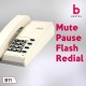 Beetel B11 Corded Landline Phone, Ringer Volume Control, LED Ring Indication, Wall/Desk Mountable, Classic Design, Clear Call Quality, Mute/Pause/Flash/Redial Function (Made in India)(Warm Grey)(B11)
