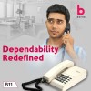 Beetel B11 Corded Landline Phone, Ringer Volume Control, LED Ring Indication, Wall/Desk Mountable, Classic Design, Clear Call Quality, Mute/Pause/Flash/Redial Function (Made in India)(Warm Grey)(B11)