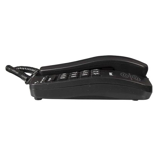 Beetel B15 Corded Landline Phone,Ringer Volume Control,LED Ring Indication,Wall/Desk Mountable,Bold Buttons Design,Clear Call Quality,Mute/Pause/Flash/Redial Function (Made in India)(Black)(B15)