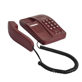 Beetel B15 Corded Landline Phone,Ringer Volume Control,LED Ring Indication,Wall/Desk Mountable,Bold Buttons Design,Clear Call Quality,Mute/Pause/Flash/Redial Function (Made in India)(Dark Red)(B15) Beetel B15 Corded Landline Phone,Ringer Volume Control,LED Ring Indication,Wall/Desk Mountable,Bold Buttons Design,Clear Call Quality,Mute/Pause/Flash/Redial Function (Made in India)(Dark Red)(B15)