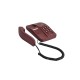 Beetel B15 Corded Landline Phone,Ringer Volume Control,LED Ring Indication,Wall/Desk Mountable,Bold Buttons Design,Clear Call Quality,Mute/Pause/Flash/Redial Function (Made in India)(Dark Red)(B15)