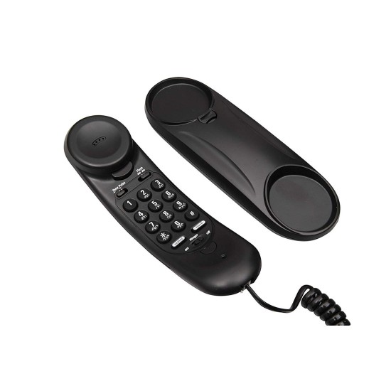 Beetel B26 Corded Slim Landline Phone,Ringer Volume Control,Wall/Desk Mountable,Ringer On/Off Switch,Clear Call Quality,Compact Design,Tone Pulse/Flash/Redial Function (Made in India) (Black)(B26)