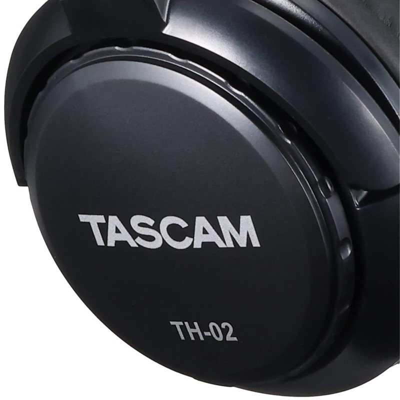 TASCAM TH02-B Closed-Back Stylish Headphone, Black TASCAM TH02-B Closed-Back Stylish Headphone, Black